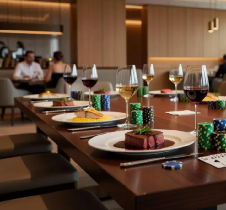 Fine dining fogások és elegáns italok pókerasztal mellett a SocialVenueClubban.