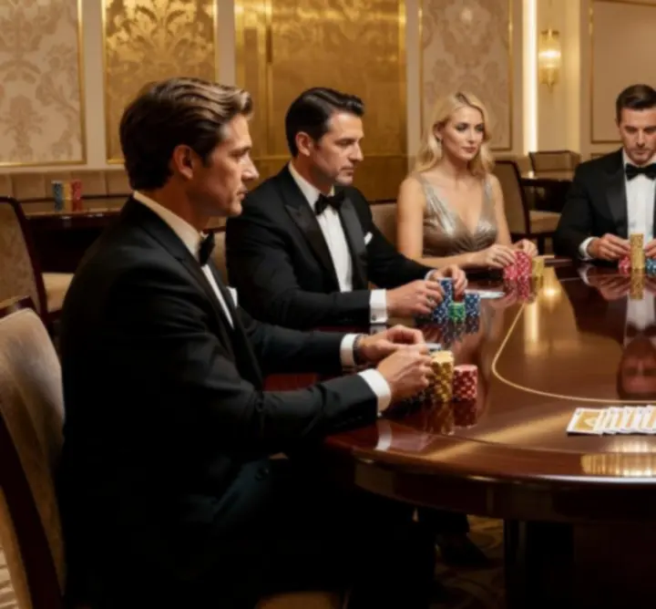 Élő póker verseny elegáns környezetben, stílusos játékosokkal a SocialVenueClub Lounge-ban.